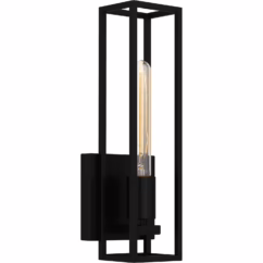 Leighton 1-Light Wall Sconce in Matte Black