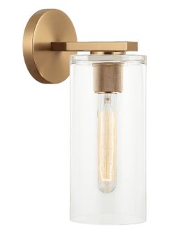 Lincoln 1-Light Wall Sconce in Aged Gold Brass
