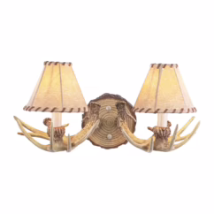 Lodge 2-Light Wall Sconce in Noachian Stone
