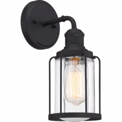 Ludlow 1-Light Bathroom Vanity Light in Earth Black
