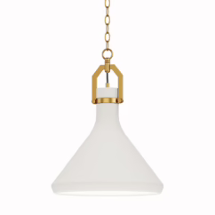 Lumi 1-Light Pendant in Satin Brass