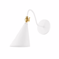 Lupe 1-Light Wall Sconce in Aged Brass with Soft White