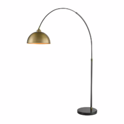 Magnus 1-Light Floor Lamp in Aged Brass