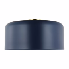 Malone 1-Light Flushmount Ceiling Light in Navy