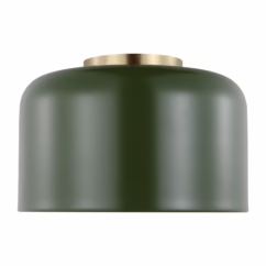 Malone 1-Light Flushmount Ceiling Light in Olive