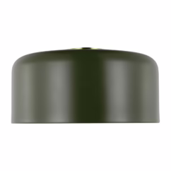 Malone 1-Light Flushmount Ceiling Light in Olive
