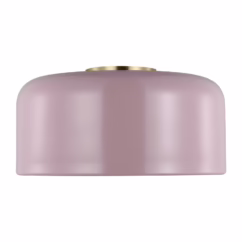 Malone 1-Light Flushmount Ceiling Light in Rose
