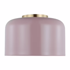 Malone 1-Light LED Flushmount Ceiling Light in Rose