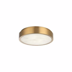 Marblestone 1-Light LED Ceiling Mount in Aged Gold