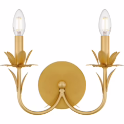 Maria 2-Light Wall Sconce in Gold Leaf