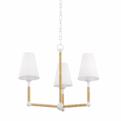 Mariana 3-Light Chandelier in Textured White