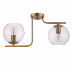 Marojales 2-Light Ceiling Mount in Brushed Gold