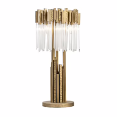 Matrix 3-Light Table Lamp in Havana Gold