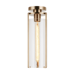 Matteo Bayou 1-Light Ceiling Light In Aged Gold Brass