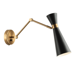 Matteo Blaze 1-Light Wall Sconce In Black