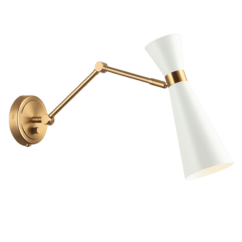 Matteo Blaze 1-Light Wall Sconce In White
