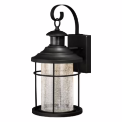 Melbourne 1-Light LED Motion Sensor Dusk to Dawn Outdoor Wall Light in Oil Rubbed Bronze
