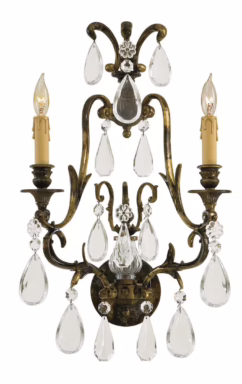 Metropolitan European 2-Lt Wall Sconce in Oxidized Brass