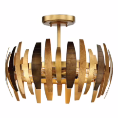 Metropolitan Manitou Semi-Flush Ceiling Light in Ardor Gold