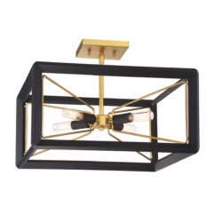 Metropolitan Sable Point 4-Light Ceiling Light in Sand Black
