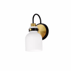 Milk 1-Light Wall Sconce in Satin Brass