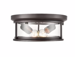 Millennium Bresley 2-Light Outdoor Ceiling Light in Powder Coat Bronze