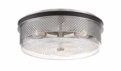 Minka Lavery Coles Crossing 3-Light Ceiling Light in Coal With Brushed Nickel - 1059-691