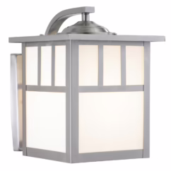 Mission 1-Light Outdoor Wall Mount in Stainless Steel