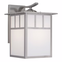 Mission 1-Light Outdoor Wall Mount in Stainless Steel