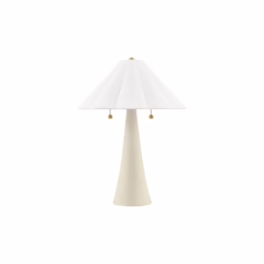 Mitzi Alana 2-Light Table Lamp in Aged Brass