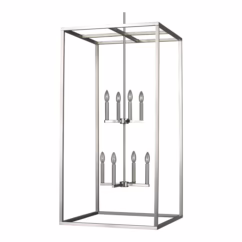 Moffet Street 8-Light Foyer Light in Brushed Nickel