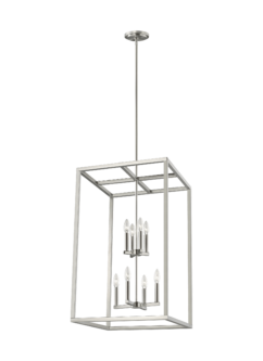 Moffet Street 8-Light Foyer Light in Brushed Nickel