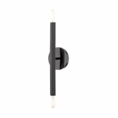 Monaco 2-Light Wall Sconce in Black Chrome