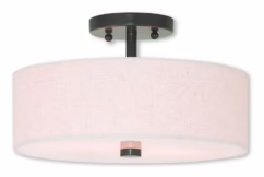 Monroe 2-Light Ceiling Mount in English Bronze