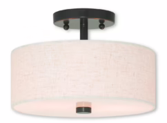 Monroe 2-Light Ceiling Mount in English Bronze