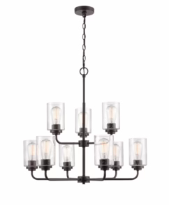 Moven 9-Light Chandelier In Rubbed Bronze