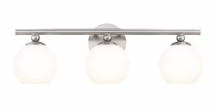 Neoma 3-Light Bathroom Vanity Light in Brushed Nickel
