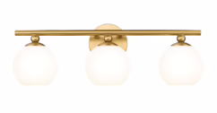 Neoma 3-Light Bathroom Vanity Light in Modern Gold