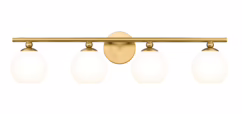 Neoma 4-Light Bathroom Vanity Light in Modern Gold