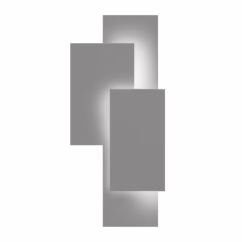 Offset Panels™ 21" Wall Sconce in Textured Gray