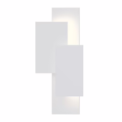 Offset Panels™ 21" Wall Sconce in Textured White
