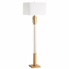 Palazzo 65" Floor Lamp in Aged Brass