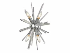 Palisades Ave. 4-Light Wall Sconce in Chrome With Clear Glass