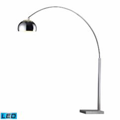Penbrook 1-Light LED Floor Lamp in Polished Nickel