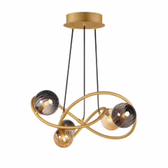 Planetary 5-Light LED Chandelier in Gold