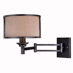 Polk 1-Light Swing Arm Wall Light in Warm Pewter