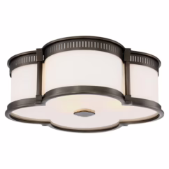 Quatrefoil LED 16" Ceiling Light in Harvard Court Bronze
