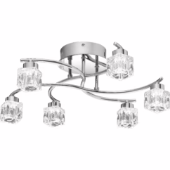 Quoizel Clear Hollow 19" Ceiling Light in Polished Chrome
