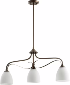 Quorum Jardin 3-Light 6" Ceiling Island Light in Oiled Bronze