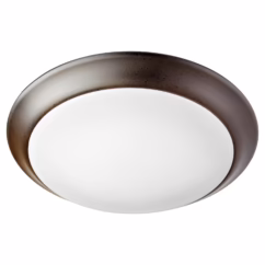 Quorum Traditional 1-Light 10" Outdoor Ceiling Light in Oiled Bronze